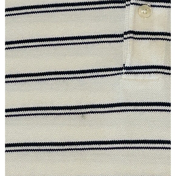 IZOD Mens White Blue Striped Short Sleeve Polo XL‎ - Picture 11 of 11
